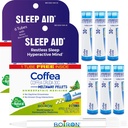 Boiron Coffea Cruda 30C - 6 Total Blue Tubes - Homeopatic Sleep Aid for Reslessless Sleep, Mental Hyperactivity, Racing Thoughts, and Dificultate Sleeping with Blue Ink Pen