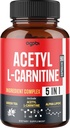 Acetyl L-Carnitina Supliment - 2600 mg 3 luni - Amestecat cu Alpha Acid lipoic, Ceai verde, Green Bean & Zapberry Cetone de cafea - Memory & Brain Health Support, Non-GMO - 90 Vegan Capsule