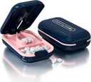 Pilula Cutter, Pilula Splitter pentru tăiere pastile mici sau pastile mari în jumătate, Cuts pastile, Vitamine, Tablete, Oţel inoxidabil Blade, Travel Sized (Pill Cutter, Blue)