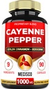 Cayenne Pepper Supplements with Turmeric Curcumin Root, Berberine HCl, Ceylon Scorțișoară Bark & More - 90 Capsule - Suport Digestion Health, Immune System & Body balans
