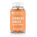 Purefinity Turmeric si Ginger Supliment Gumies cu Pepper negru, comun suport Curcumin Mestecables cu aroma delicioasa 