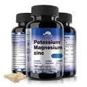 Supliment de magneziu de potasiu 1000mg, magneziu Zinc Aspartat suport vascular, os, inimă, mușchi și boli nervoase, non-GMO, Vegan, (120 capsule)