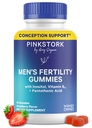 Blue Stork Fertility Supliment Gummies pentru bărbaţi - Vitamine prenatale de sex masculin, Concepţia de sprijin pentru el - Reproductive Health, Hormonal Balance & Motility - 90 Conte