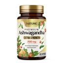 Construit de Nature Ashwagandha 2100mg Extra Putere Stres Ajutor & Mood Suport cu extract de piper negru pentru absorbţie maximă - non-GMO, Vegan, Gluten-Free - 60 capsule