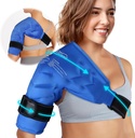 Atsuwell Umăr pachet de gheață Rotator Cuff Cold Compression, Reutilizabil Gel Ice Pack Umăr Wrap, Flexible Braț Cold Pack pentru bărbați și femei, albastru