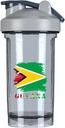 Vintage Guyana Guyanese Steag 18 Ounce Shaker Cup,Fashion Tema model Shaker Sticluță Scurgeri-proof Sticle Shake 500ML/18 oz Perfect pentru Pre Workout-2