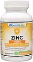 Laboratoare de minune Gluconat de zinc Chelat 50 mg - Suporturi Sanatos Piele, Sistemul imunitar, Cresterea celulelor, si mai mult - 200 comprimate vegetariene