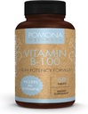 Pomona Wellness Vitamina B Supliment complex cu acid folic, Multivitamine de mare potenta, Toate cele 10 B Vitamine, inclusiv B12, suporta nivele energetice, Heart Health, Non-GMO, 50 comprimate
