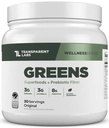 Laboratoare transparente Verzi prebiotici - Superfood Powder & Antioxidanti Supliment cu Spirulina organica, Chloerra, Acacia, & Green Banana Powder - 30 Serviri, Nearomatizate