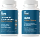 Dr. Tobias Ficat 21 Day Cleanse și Liposomal Glutatione - Suportă Detoxifiere Ficat, Funcție Imună și Niveluri de Energie - Vegan, Non-GMO