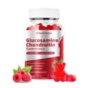 Glucosamină Chondroitin Gummies cu MSM & Elderberry Extra Putere - Suport comun, Suport Immun antioxidant pentru adulți, Bărbați și femei Minerale, coenzima Q10, DHA - 60 Gume de zmeură