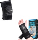 Pachet de gheață APEXUP pentru ameliorarea durerii genunchi (mare, 1PK) + Wrist Brace pentru Carpal Tunnel (S, dreapta)