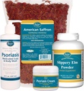 Kit de îngrijire Psoriazis - Include American Saffron Ceai, Slippery Elm Bark pulbere, Psoriazis Scalp și Body Wash, și Psoriazis Cream. 4 Articole recomandate în cartea Vindecarea psoriazisului de Dr. John Pagano