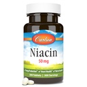 Carlson - Niacin, 50 mg, susține metabolismul colesterolului, producția de energie, sănătatea inimii, funcția nervoasă, 300 comprimate