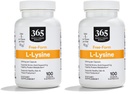 365 De Whole Foods Market, L Lysine 500 Mg Capsule vegetale, 100 Conte (Pachet de 2)