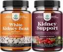 Bundle de extract natural alb de rinichi Bean - Digestive de sănătate Fibră dietetică și supliment de antrenament pentru bărbați și femei și de sprijin rinichi Suplimentul Cranberry pentru sănătatea vezicii urinare