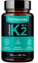 PhiNaturals Vitamina K2 Mk7 100 mcg Vegan 60 capsule Bone Heart Arteries cardiovasculare - VIT k-2 MK-7 100mcg Supliment de la Natto