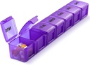 Organizator pilula XL cazuri foarte mari săptămânale și zilnice pastile pentru pastile / Vitamina / ulei de pește / suplimente (Purple)