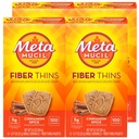 Metamucil Fiber Thins, Daily Fiber Supplement Snack, Psyllium Husk Powder, 5g Fiber per Serving, Suporturi Digestive Health and Satisfies Hunger, Scorțișoară Spice Flavor, pachet de 4, 12 Serviri fiecare