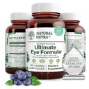 Natural Nutra Ultimate Eye Health Supplement - Blend de fructe de pădure și extract de afine pentru suport de vedere zi și noapte, promovează percepția culorilor și claritatea ochilor - non-GMO, Gluten-Free, Vegan - 30 capsule