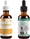 Rejuvica Health Active Rhodiola + Active Adrenale - Suport Energie + Stres - Livrare lichida pentru o mai buna absorbtie - Rhodiola, Ashwagandha, Holy Basil & More!