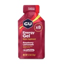 GU Energie Original Sports Nutrition Energy Gel, 8-Count, Vegan, Gluten-Free, Kosher, și lactate-Free On-The-Go Energie pentru orice antrenament, zmeură limonadă