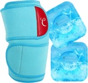 Comfytemp Large Genunchi pachet de gheață Wrap cu 2 Gel moale pachet rece, Reutilizabil Compresie genunchi Brace pentru Menisc Tear, Joint Pain Relief, Artrite, ACL, După Chirurgie Obține bine cadouri, Bărbați Femei de rulare Gear