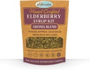 Elderberry Aronia Berry Syrup Kit - Elderberberries, Aronia Berries, Rosehips, Ghimbir, Echinacea, Scorțișoară, și Cloves, Makes 32oz de Syrup, Brewing Bag Inclus