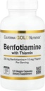 California Gold Nutrition Benfotiamină cu tiamină, 250 mg, 120 Veggie Capsule