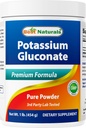 Cele mai bune naturale Gluconat de potasiu 1lb pulbere (1 LB (Pachet de 1)
