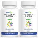 Fisetina lipozomala cu suplimente de Querbetin 1200 mg per Serving, Polifenoli de înaltă absorbţie antioxidanti pentru femei,Men,Non-GMO,Gluten-Free,2 Softgels flacon-120