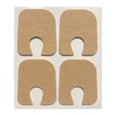 Aetna Foot Products - Adezive Felt U-Shaped Calus sau Toe Pads, Pack de 100, 1/8" Gros