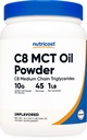 Nutricost C8 MCT Pulbere de ulei 1LB (16,2oz) - 95% C8 MCT Pulbere de ulei