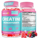 Creatura pentru femei, Creatine Monohidrat Gume - Nu Blooting - Pre și post Workout Chewables Supliment cu Taurina & B6 - pentru recuperare, Putere, Energie & Booty, Performanță, 60 Conte