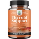 Complexul de suport tiroidian din plante - Potent Kelp Iod Supliment cu L Tyrosine, Bladderwrack, Seleniu & Pur Ashwagandha pentru echilibru hormonal - Mood & Energy Dietary Pilule - 60 Conte
