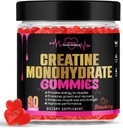 Generic Creatine Monohidrat Gummies pentru recuperarea muşchilor, creşterea muşchilor şi forţa, focusul energetic şi sănătatea creierului, fără gluten, non OMG, supliment vegetarian pentru bărbaţi şi femei, 30 de porţii 90 t