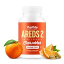 AREDS 2 Vitamine de ochi fără zahăr - Alternative la gume luteina pentru ochi - Lutein pentru sănătatea ochilor - Vitamine de ochi premium fără zahăr - Suplimente de îngrijire a ochilor pentru adulți (comprimate masticabile)