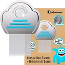 Adamson Lice Comb - Pieptene din oțel inoxidabil pentru copii - eficiente Nit Comb - pieptene din păduchi pentru păr gros - Durabil și ușor de curățat - Peine para Piojos y Liendres para Niñas