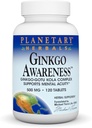 Herbals planetare Ginkgo tablete de conștientizare, 120 conte