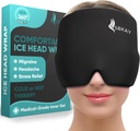 Capac de ajutor pentru migrenă confortabil - Migrene Ice Head Wrap cu 360° Formular Fiting Design - Gel Ice Cap - Terapie naturală fierbinte sau rece pentru dureri de cap, Tensiune, Ochi pufoşi, Stres -O dimensiune se potrivește tuturor