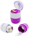 KIRIYUUK Pill Crusher și Grinder, Zdrobește tablete multiple la un praf fin, oțel inoxidabil, Perfect pentru călătorie, Pulverizator Ablet Potrivit pentru călătorie, mare de alimentare utilizare tub și animale de companie, Utilizare zilnică