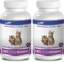 Tratamente de wellness pentru pisici - Ultra Vitamine pentru pisici - Minerale sănătoase și vitamine Formula - Chews - Calciu pentru pisici - 2 sticle (180 de tratamente)