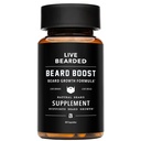 Barbă cu barbă live Boost - Vitamine de creștere barbă pentru bărbații cu Biotin, Colagen, Silico, Fo-Ti Root - Crestere facială a părului pentru bărbați, Made in the USA 