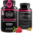 Black Forest 5X Berberine a Dihidroberberine Supplement (Super Berberine Now 5X More Efficient Than Regular Berberine HCL) Best Dihidroberine with Ceylon Scorțișoară - Similar cu Berberine Phytosome