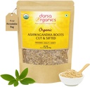 Ashwagandha Root Cut & Sifted 4 oz - USDA Organic Certified Withania Somnifera Sprijină Stres sănătos, Energie și Somn, Mare pentru Ceaiuri și Smoothies, Non-GMO, Vegan, Kosher