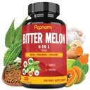 Capsule Extract de melon organic bitter - combinat Neem, Schinduf, Curcumin, Usturoi & Papaya - 150 Conte pentru 5 luni - Suporturi corp, Digestive, Piele, Imunitate & Global Wellness