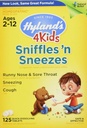 Zinc pentru copii varste 2+, tablete de medicina rece, 4 copii Sniffles n' Sneezes, Decongestionant, Dureri de cap și Sinus Relief, Tratament Natural pentru Alergie și Simptome Rece Comune, 125 Conte