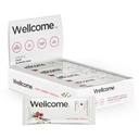 Wellcome Tart Cherry Vanilla Marine Colagen Proteine Bar cu Ashwagandha și L-Theanine - Adaptogene Snack Bar - Dairy Free Health Bar pentru functional Active Lifestyle (Pack of 12)
