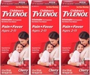 Tylenol Chld Cherry Liq Dimensiune 4 Fl oz Tylenol Copii Cherry Blast Suspensie orală pachet de 3