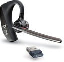Poly Voyager 5200 UC Wireless Headset & Charging Case (Plantronics) - Single-Ear Headset w/Zgomot-Canceling Mic - Connect Mobile/Mac/PC via Bluetooth - Works w/Teams, Zoom